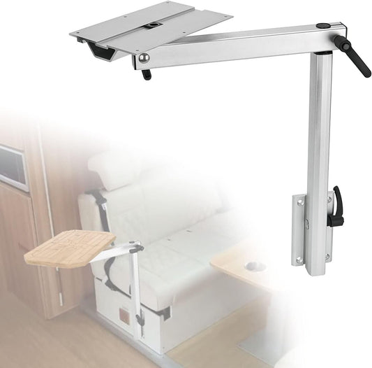 Perna removível de Mesa Flexível/Retrátil em alumínio, suporte de Mesa Giratória de 360° pernas ajustáveis, portátil para móveis de bricolage para Autocaravana Caravana Sofá (Table Leg Only)